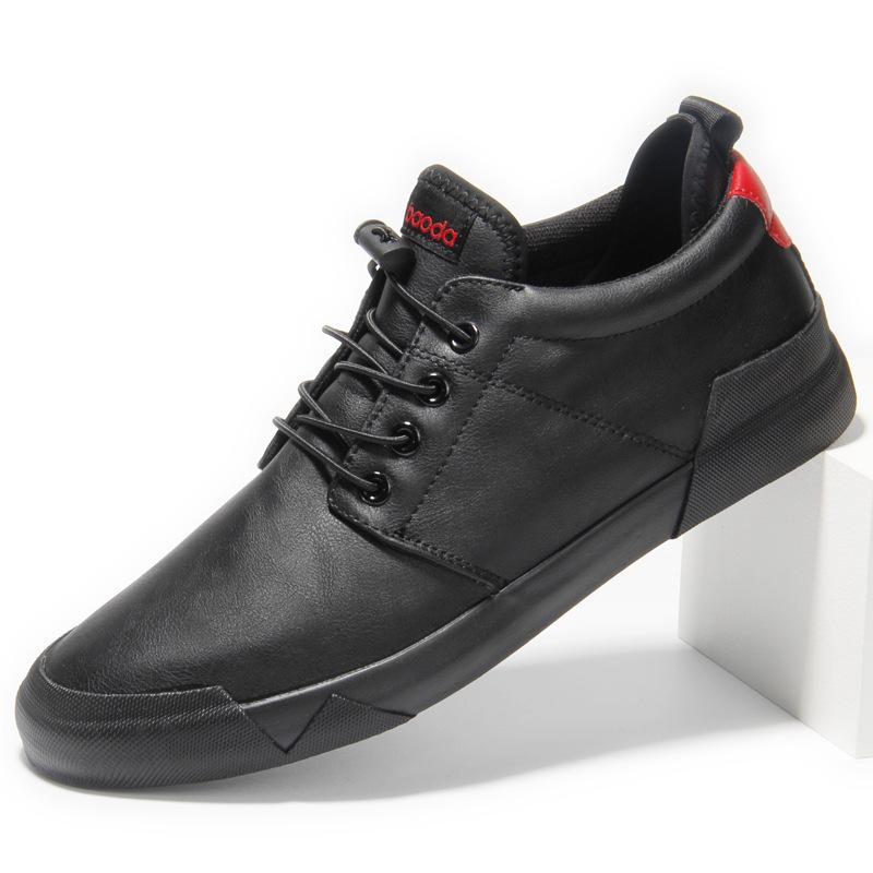 Кожаные повседневные туфли для мужчин Деловая офисная обувь Модные мужские кожаные повседневные кроссовки на шнуровке Трендовая обувь Крутые лоферы Плоские туфли