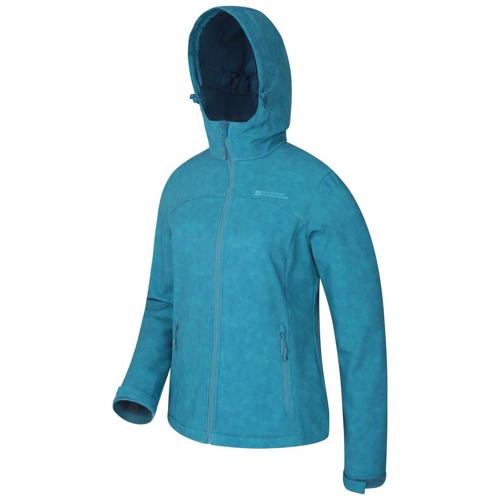 Mountain Warehouse Womens/Ladies Exodus Printed Water Resistant Soft Shell Jacket
