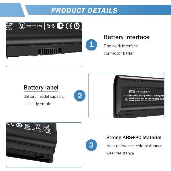 MU06 MU09 Laptop Battery for HP Spare 593553-001 593554-001, HP Compaq Presario CQ32 CQ42 CQ43 435 436, Pavilion DM4 G4 G6 G7 DV3-4000 DV5-2000