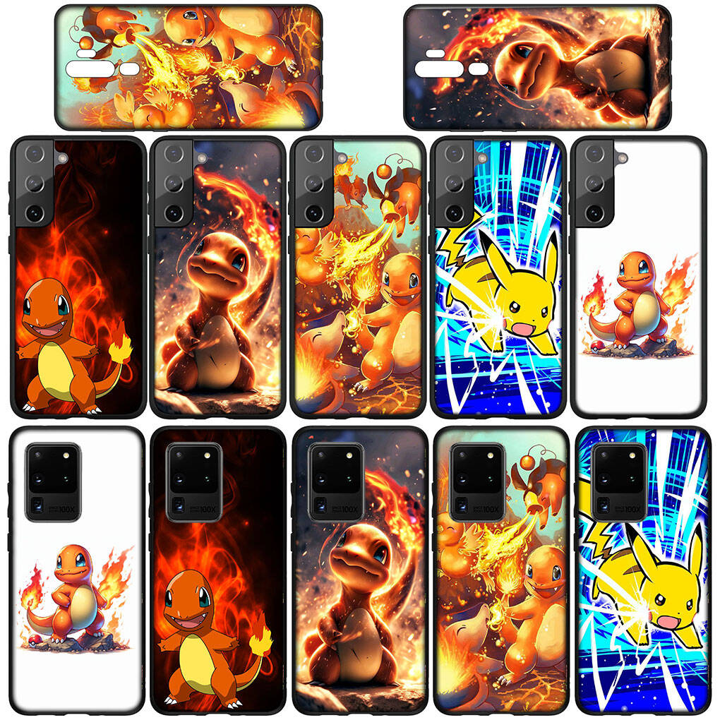 Cover for iPhone 17 16 15 Xiaomi Poco Redmi Note 14 13 12 11 Pro Max X 16e Samsung Galaxy S25 S24 S23 OPPO Huawei Charmander Anime Pikachu Phone Case