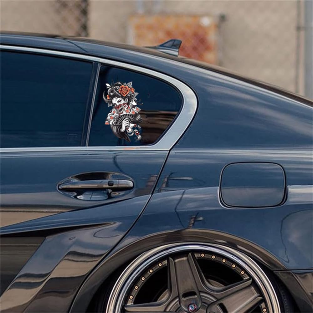 Наклейка на автомобиль Японская гейша TATACLEA, Наклейка на автомобиль Гейша, Наклейка для маскировки царапин кузова, Украшение двери автомобиля