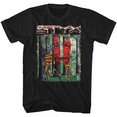 Styx The Grand Illusion Черная Классическая Футболка для Взрослых