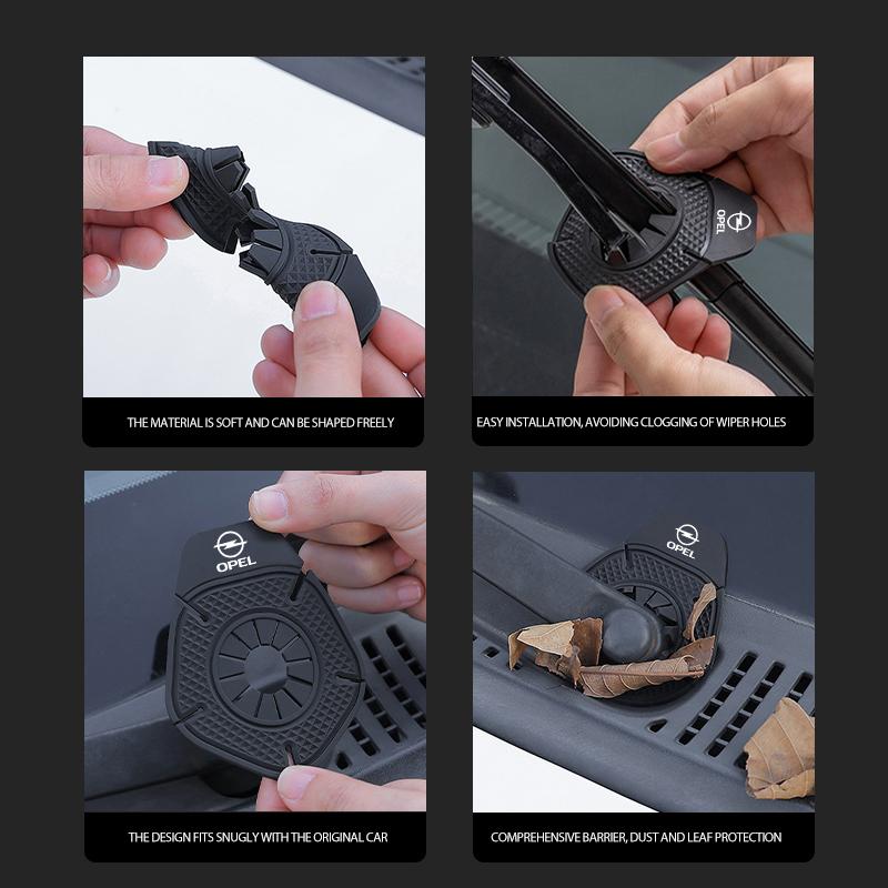 Защита отверстия рычага стеклоочистителя автомобиля Нижние накладки на лобовое стекло от листьев Для Opel Astra G H J K F Corsa D Zafira B Insignia Mokka Regal