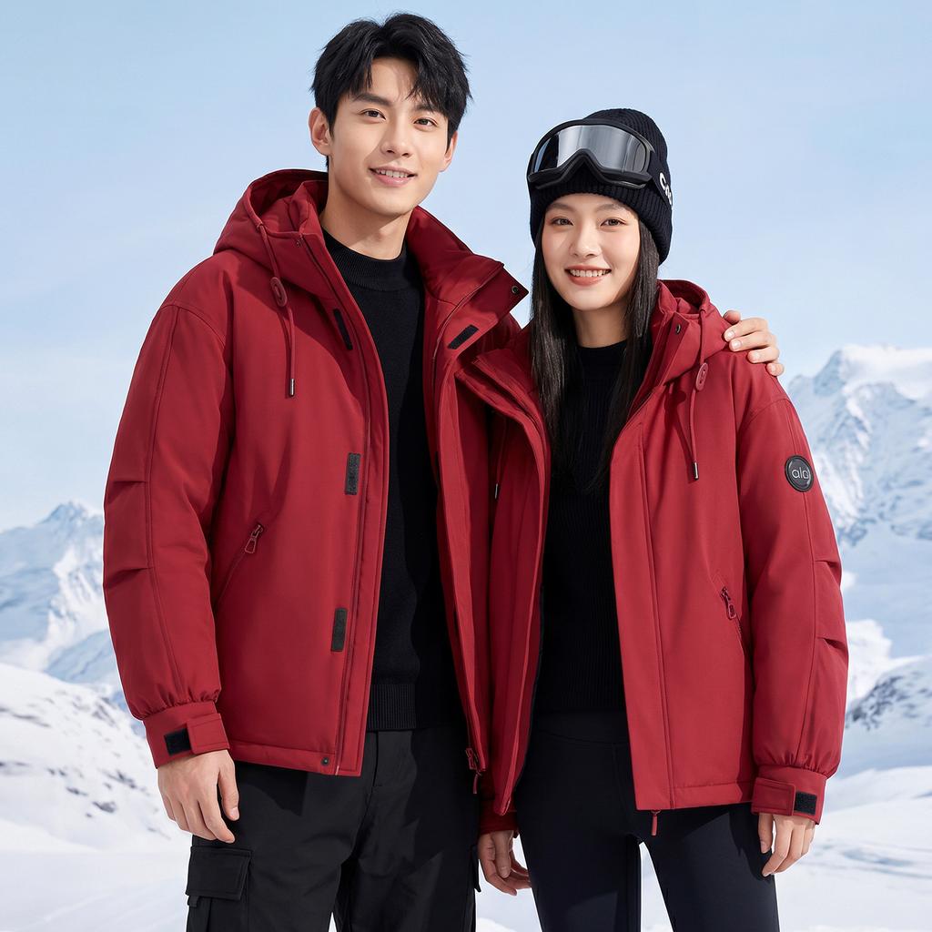 Autumn and winter soft shell outdoor cotton clothes women's outdoor warmth couple mountaineering thickened tooling hooded casual jacket
