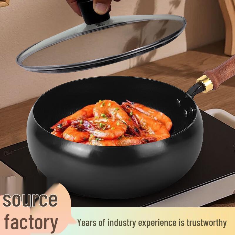 Традиционная чугунная сковорода-вок Kejiaxiang с предварительной обработкой поверхности