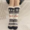 1Pair Warm Sock Slippers New Non-slip Winter Christmas Floor Socks Plush Cotton Carpet Socks For Women