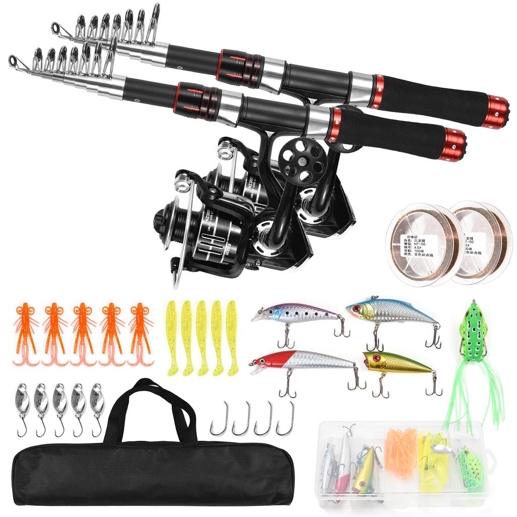 Телескопическое удилище и рыболовная катушка, полный комплект для соленой и пресной воды
