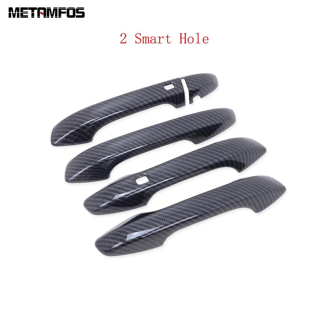 For Kia Seltos - 2024 2025 Carbon Fiber Side Door Handle Bowl Cover Trim Protection Cap Exterior Accessories Car Styling