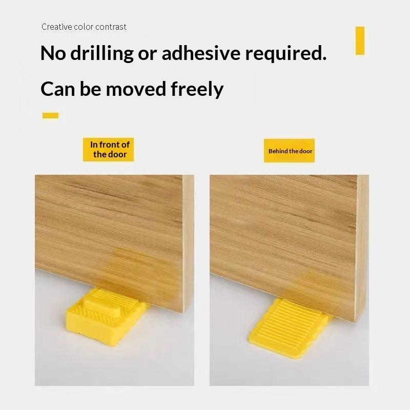 Stackable Silicone Door Stop Wedge Doorstops Anti Collision Home Office Door Rear Retainer