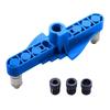 Drilling Hole Puncher Multipurpose Adjustable Dowel Jig Kit Blue Straight Hole Locator Portable Woodworking Tools for Carpenter