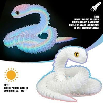 30-дюймовая 3D-печатная змея - Подвижная шарнирная змея, Идеальные 3D-печатные животные для образовательных игрушек! Обязательные игрушки для детей и коллекционеров, Дом