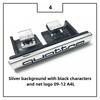 For Audi A4L A5 A6L Q3 Q5 Quattro Front Grille Badge & Rear Trunk Emblem High-End Style Decoration Exterior Upgrade Accessories