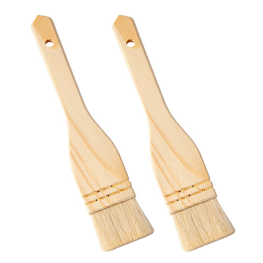 2 шт. Шерстяная кисть для гриля, выпечки, нанесения соуса на блины и яйца, портативный кухонный инструмент, кисть для масла, кухонная утварь для пикника на открытом воздухе, барбекю