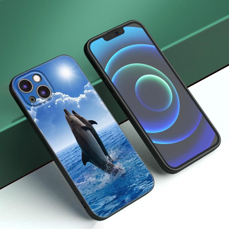Marine Dolphin Phone Case For iPhone Samsung Galaxy Redmi Xiaomi Oppo OnePlus Note S A 7 8 9 10 11 12 13 14 20 21 22 23 53 54 Pro Max Ultra TPU Soft