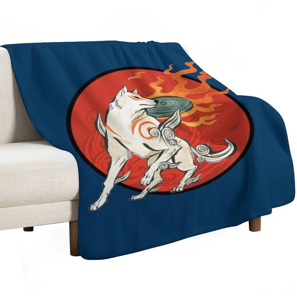 Плед Okami Amaterasu Sun Throw Мягкий Плюшевый Плед для Дивана Кресла