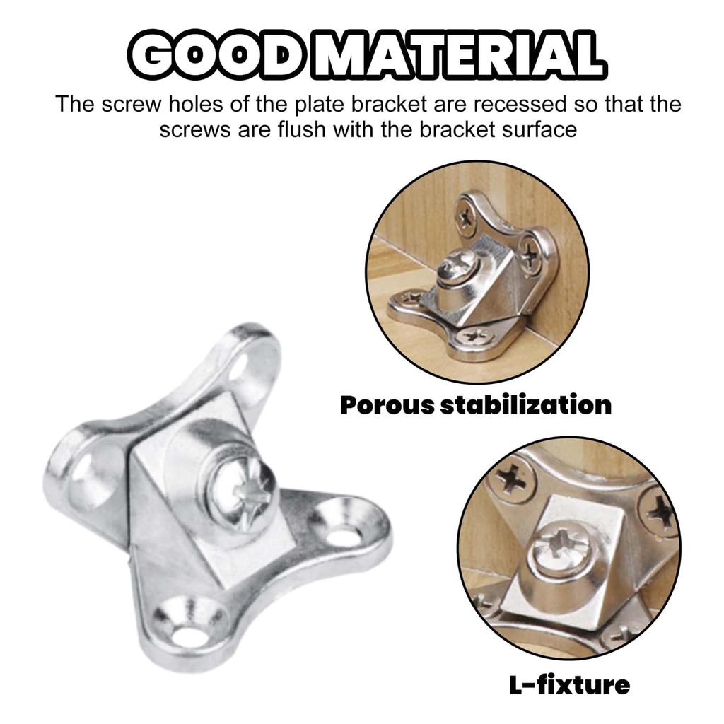 20 Pcs Zinc Alloy Butterfly Corner Code Right Angle Metal Bracket Corner Brace for Wood Furniture Cabinet Shelves