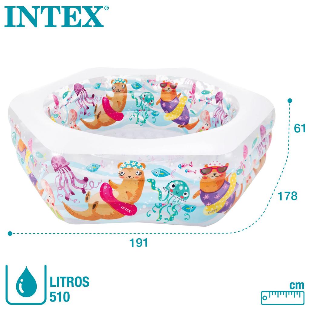 Бассейн INTEX Ocean Leaf, 191 x 178 x 61 см, 56493 [Официальный японский товар] [Рисунок не может быть выбран]