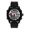 Аналого-цифровые часы Armani Exchange на черном силиконовом ремешке