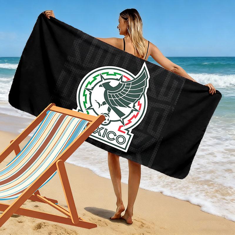 Mexico Print Beach Towel, Large Soft Quick Dry Towel for Beach Camping Swimming