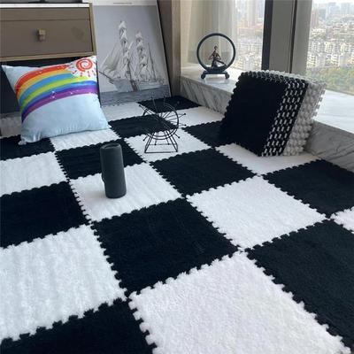 Плюшевый пэчворк напольный коврик для спальни квадратная напольная плитка из вспененного этиленвинилацетата 30x30 см набор из 10 шт. блокировочный коврик для удобного пола