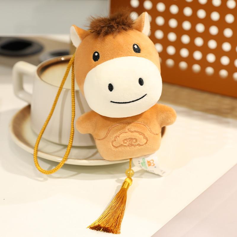 1 Piece 2026 Year Of The Horse Mascot Plush Toy Pendant Soft Realistic Born Gifts Pony Doll Home Decoration Ornament