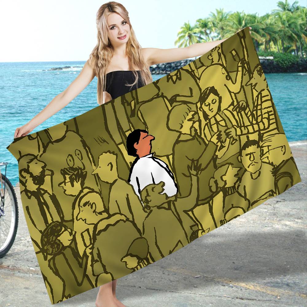 J-Jean Art Jullien Микрофибра Печатное Пляжное Полотенце Альпинизм Йога Пляж Плавание Бег Впитывающее Мягкое Полотенце