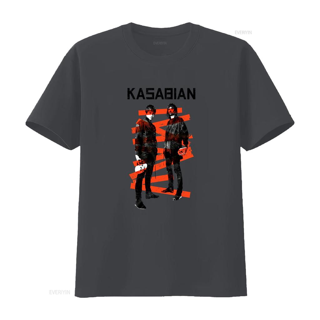 Kasabian T shirt Rock Band XXFB vintage Washed designer clothes Unisex graphic Casual Stretched Breathable Soft Slightly