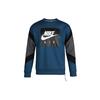 Air Crew Fleece Casual Round Neck Pullover Color Block Long Sleeve Sweatshirt Men Sweatshirt Blue 928636-474