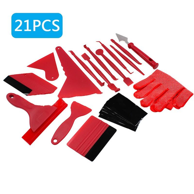 21 шт./13 шт., инструменты для обертывания виниловой пленкой для автомобиля, автомобильная наклейка, комплект скребков для пленки, набор скребков из фетра, набор ножей, наклейка, аксессуары для пластыря