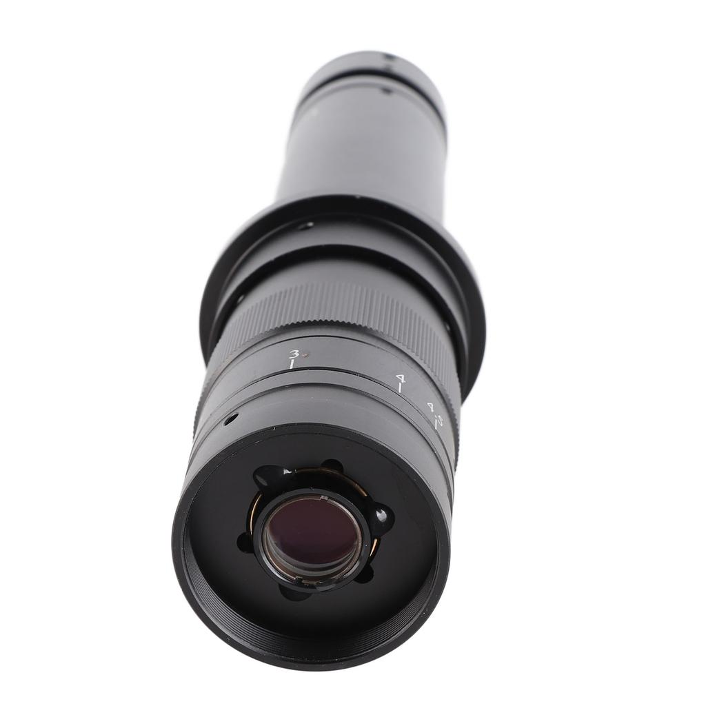 300X Zoom C Mount Lens Adjustable Magnification Aluminum Alloy for Industry Microscope Camera