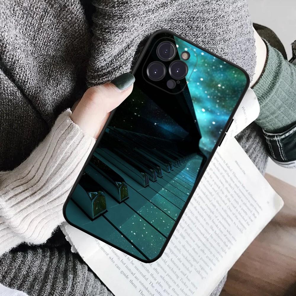 Чехол для телефона Музыкальный инструмент Гитара Пианино Для IPhone 16 15 8 7 6 6S Plus X SE XR XS 14 11 12 13 Mini Pro Max Мобильный чехол