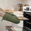 4 шт./комплект Утолщенные Сердечки Набор Перчаток для Духовки Нескользящие Однотонные Перчатки для Микроволновки Термостойкие Бытовые