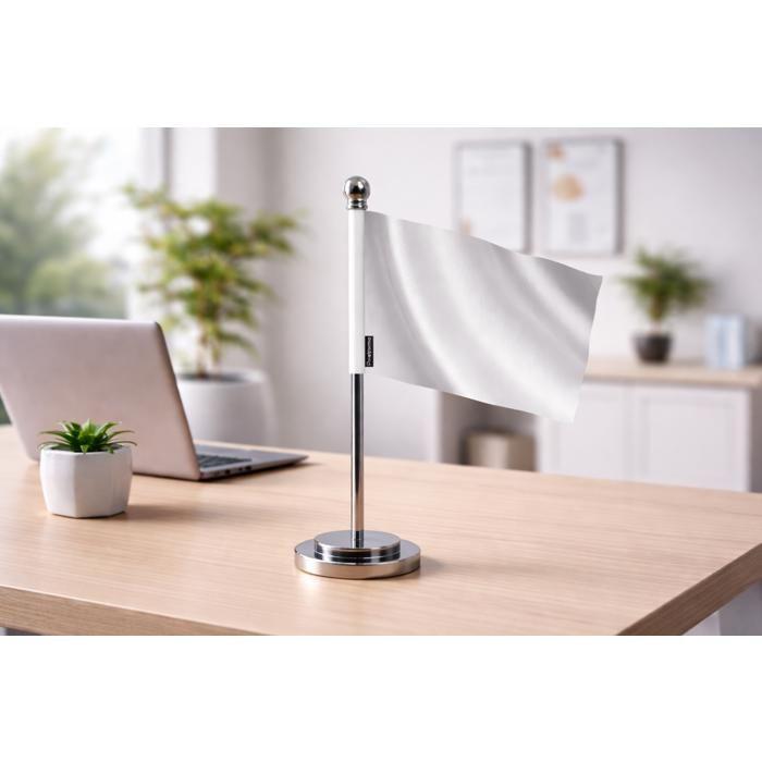 Drapeau bureau de l'île de Man – 14 x 21 cm – Polyester – Socle Acier Inoxydable – Pixelforma