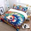 Colorful betta fish design. Bedding sets Duvet cover sets Duvet covers Pillowcases(1*Duvet Cover 2*Pillowcases without duvet insert)