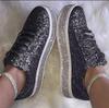 Fashion Rhinestone Sequins Large Size Flat Lace-Up Single Shoes Women's Single Shoes