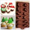 Силиконовая форма для рождественских подарков своими руками, силиконовая форма для торта, силиконовая форма для снеговика, рождественской елки, палочки, носки, шоколад
