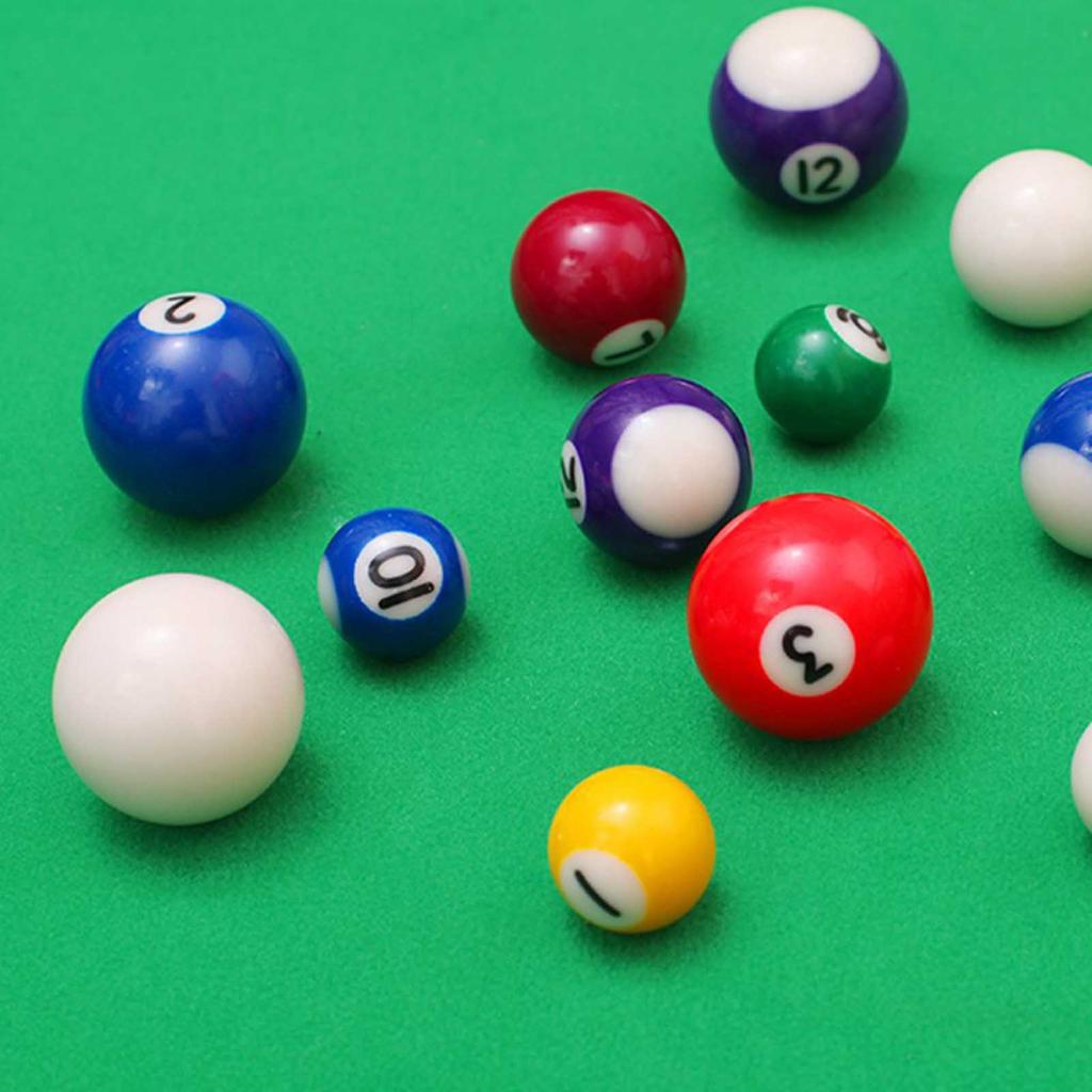 Small Billiard Balls Set Professional 25mm/32mm/38mm Billiard Balls Suitable for All Skill Level Players