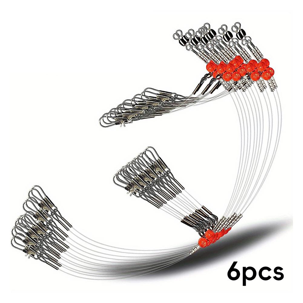 6шт приманка лидер леска анти-клещ нейлоновая проволока высокопрочная рыболовные снасти для наживок и крючков рыболовные принадлежности