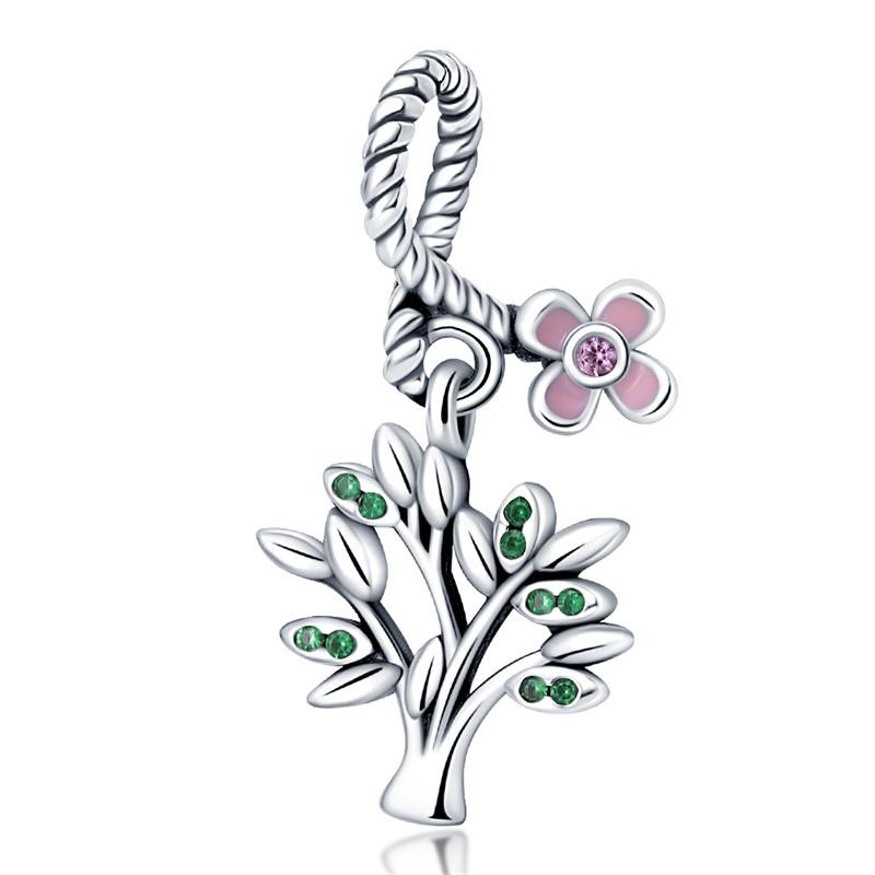 925 Silver Sunflower Butterfly Flower Heart Charm for 3mm DIY Bracelet, Beautifully Beaded DIY Fashion Maker Gifts