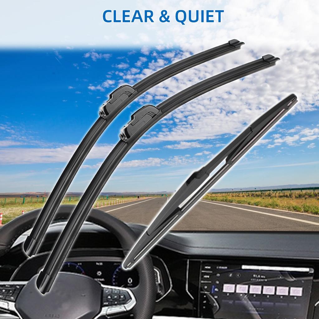 3 шт. для TOYOTA Prado 120 J120 2002-2009 22 "+ 21" + 16" передние и задние щетки стеклоочистителя, лобовое стекло, резак для окон, аксессуары 2005 2006 2007 2008 2009