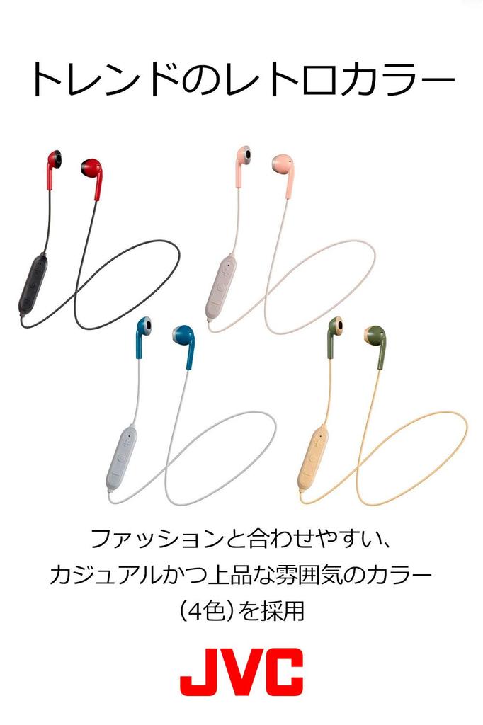 JVC Kenwood HA-F15BT-PT Wireless Earphones Bluetooth Open Type Open-Air Remote Control Compact Pink Brown
