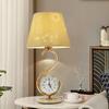 Nordic Bedroom with Clock Table Lamp Simple Modern American Retro European Light Luxury and Warm Bedside Lamp