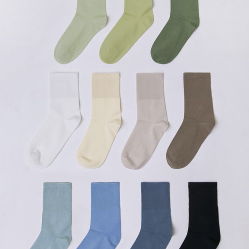 HUGDAY Basic 11 Color Quarter Socks