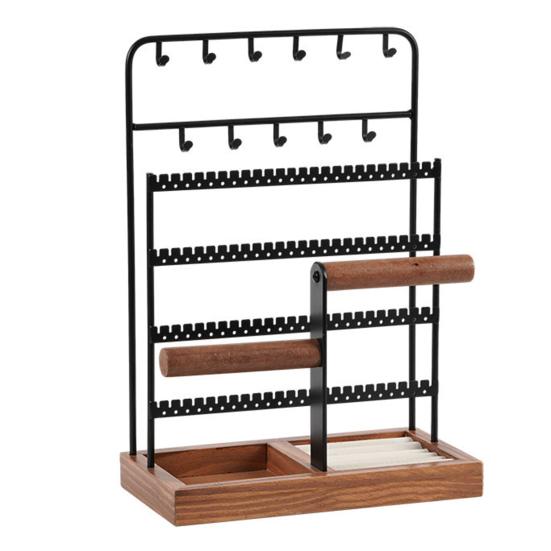 Стойка для украшений большой вместимости, многоярусная, устойчивое основание, серьги, кольца, ожерелья, браслеты