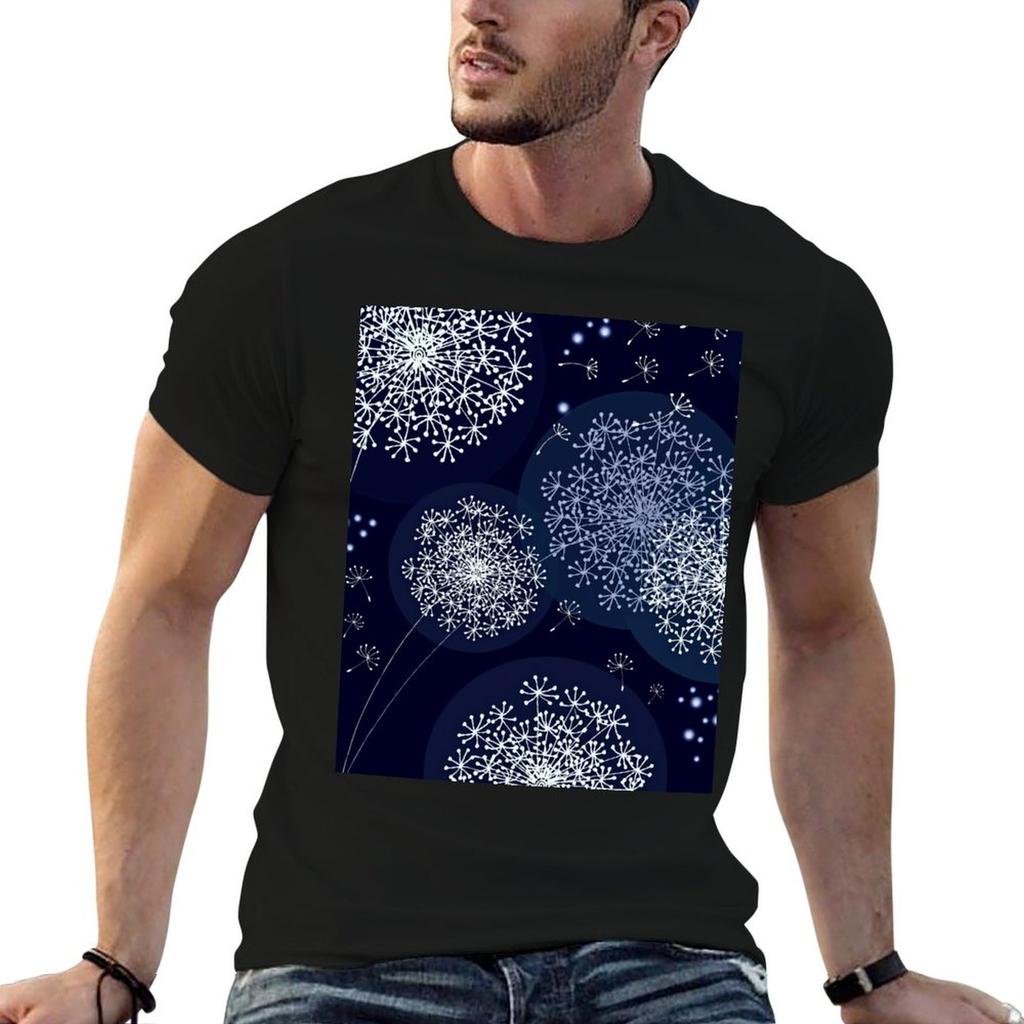 Midnight Dandelion By Ms Tshirt T Shirts For Unisex Cotton Soft Anime T Shirts For Unisex Unisexs Graphic T Shirts Tshirt