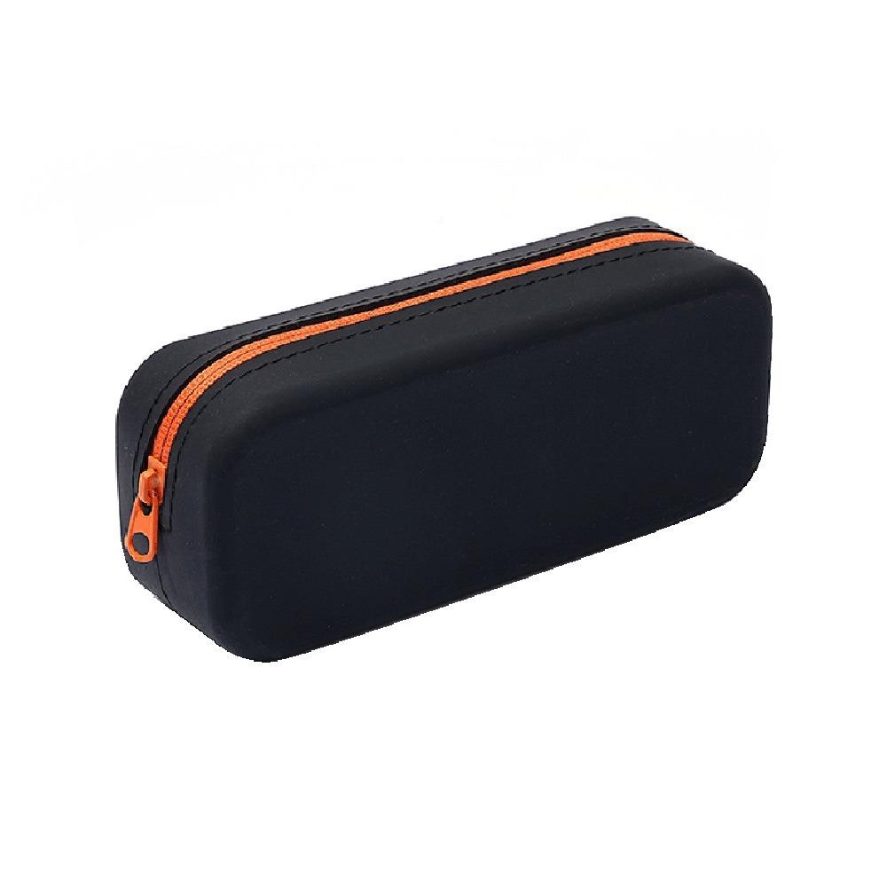 Zippered Pen Bag Silicone Stationery Organizer Portable Pencil Case School Supplies