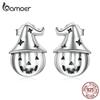 BAMOER стерлингового серебра 925 пробы Хэллоуин тыква смайлик шляпы серьги для женщин ювелирные изделия