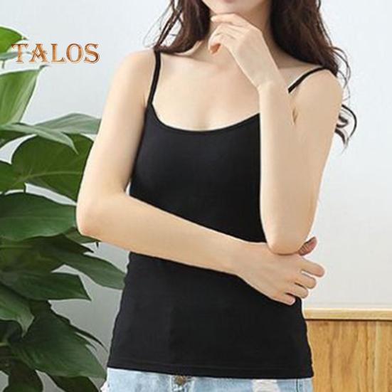 Summer Sling Vest Square Collar Sleeveless Solid Color Camisole Slim Fit Tank Top Women Lightweight Camisole Streetwear
