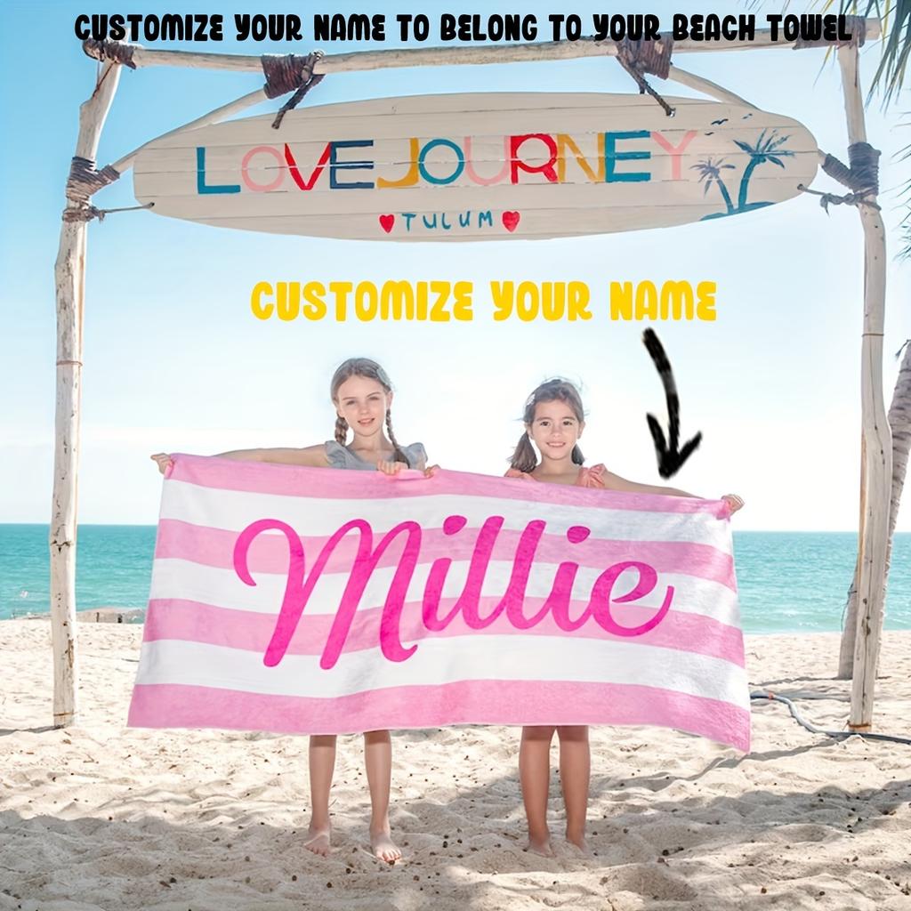 Customized Beach Towel Striped Pattern Personalized Absorbent Bath Towel Quick-drying Swimming Towel For Beach Swimming Outdoor