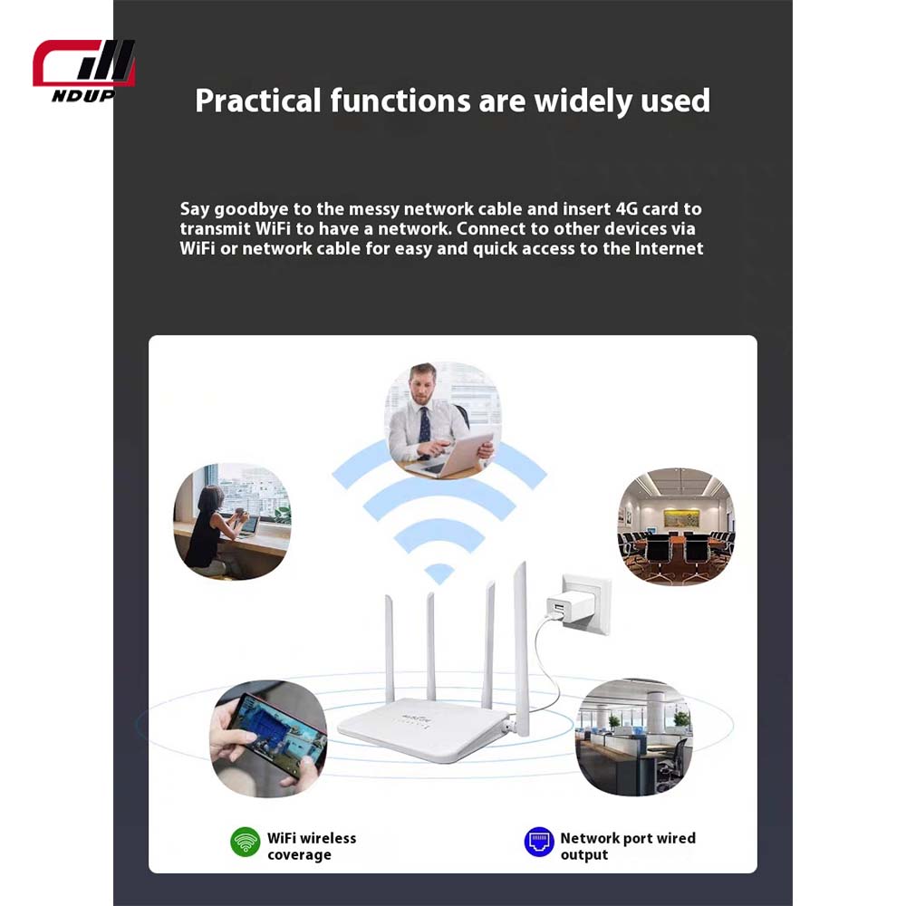NDUP R103 4G/5G Router – High-Speed WiFi, SIM Card Support, Connects Up To 32 Devices!